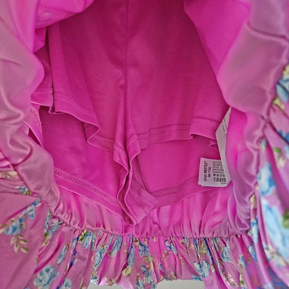 Zara Blogger Favorites Floral Corsetry Inspired Jumpsuit Mini Dress Pink Size S. - Picture 14 of 16